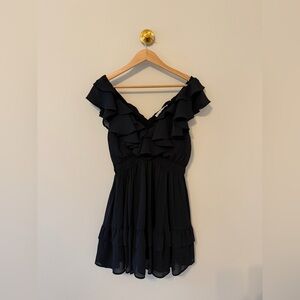 Abercrombie & Fitch Black Ruffle Dress